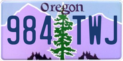 OR license plate 984TWJ