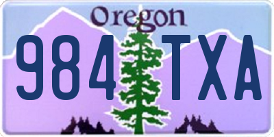 OR license plate 984TXA
