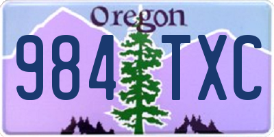 OR license plate 984TXC