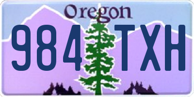 OR license plate 984TXH