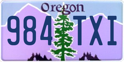 OR license plate 984TXI