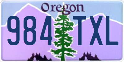 OR license plate 984TXL