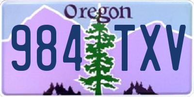OR license plate 984TXV