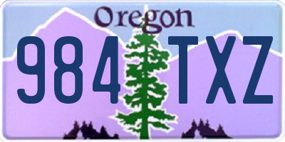 OR license plate 984TXZ