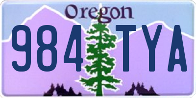 OR license plate 984TYA
