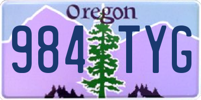OR license plate 984TYG