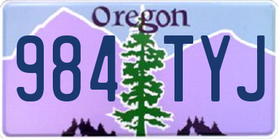 OR license plate 984TYJ
