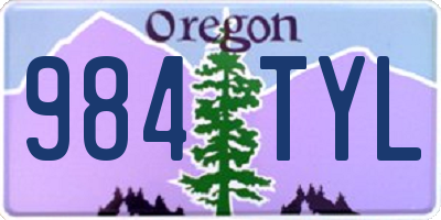 OR license plate 984TYL