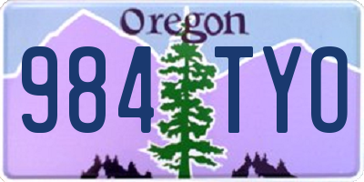 OR license plate 984TYO