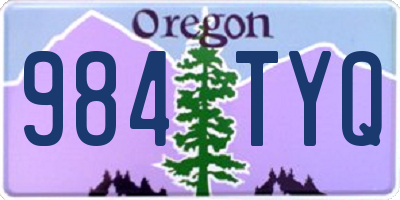 OR license plate 984TYQ