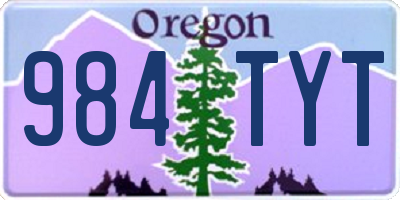 OR license plate 984TYT