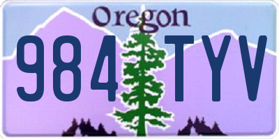 OR license plate 984TYV