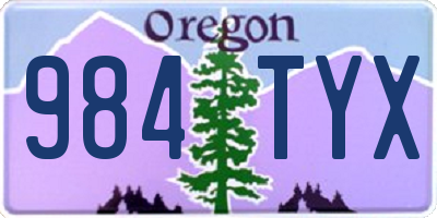 OR license plate 984TYX