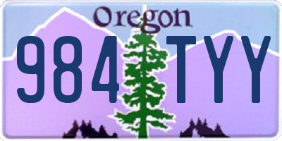 OR license plate 984TYY