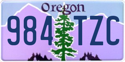 OR license plate 984TZC