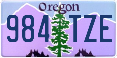 OR license plate 984TZE