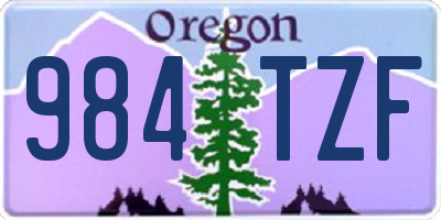 OR license plate 984TZF