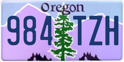 OR license plate 984TZH