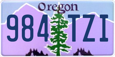 OR license plate 984TZI
