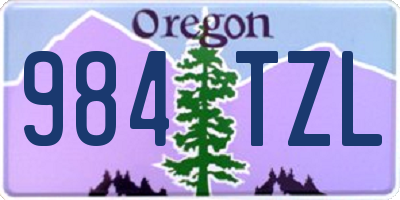 OR license plate 984TZL