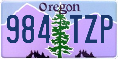 OR license plate 984TZP