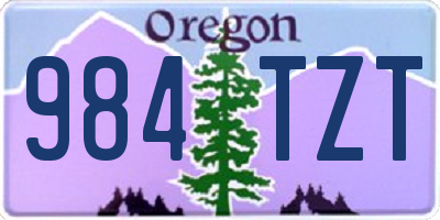 OR license plate 984TZT