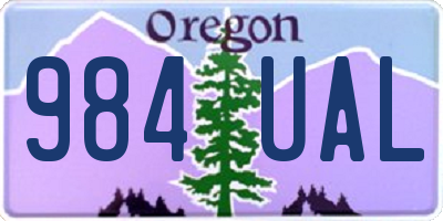OR license plate 984UAL