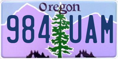 OR license plate 984UAM