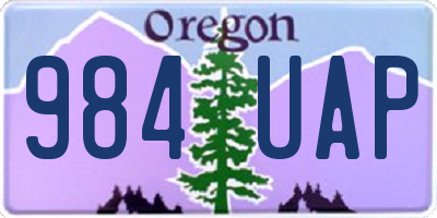 OR license plate 984UAP