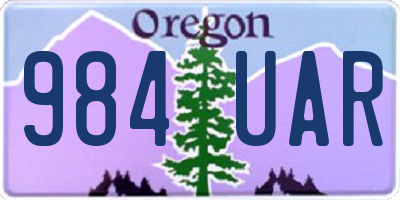 OR license plate 984UAR