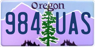 OR license plate 984UAS