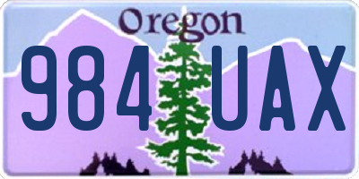 OR license plate 984UAX