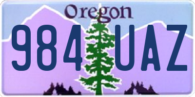 OR license plate 984UAZ