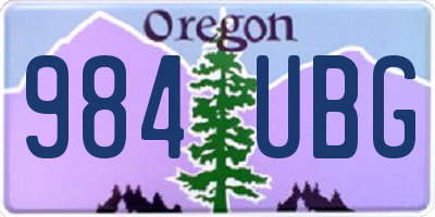 OR license plate 984UBG