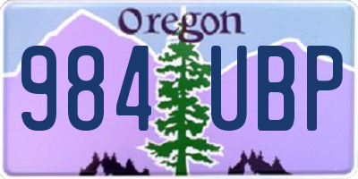 OR license plate 984UBP