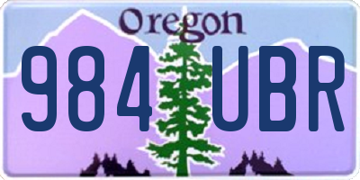 OR license plate 984UBR