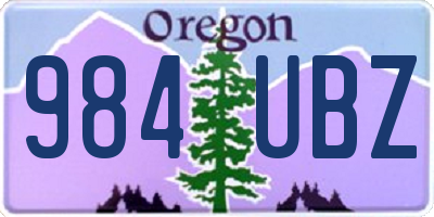 OR license plate 984UBZ