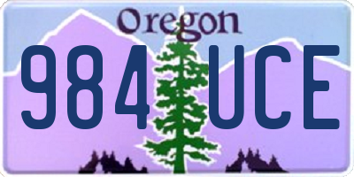 OR license plate 984UCE