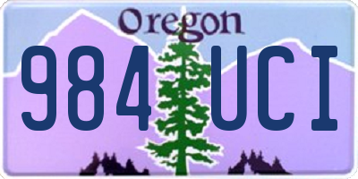 OR license plate 984UCI