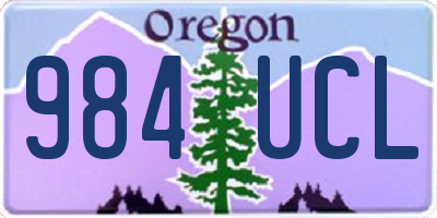 OR license plate 984UCL