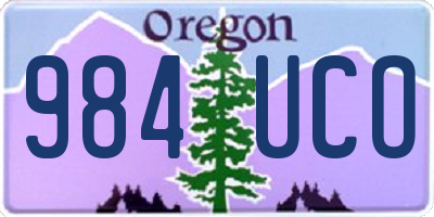 OR license plate 984UCO