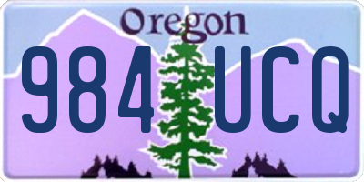 OR license plate 984UCQ