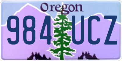 OR license plate 984UCZ