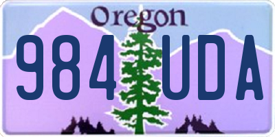OR license plate 984UDA