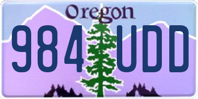 OR license plate 984UDD