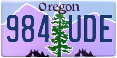 OR license plate 984UDE