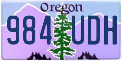 OR license plate 984UDH