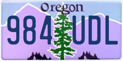 OR license plate 984UDL