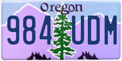 OR license plate 984UDM