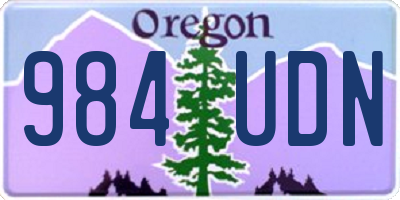 OR license plate 984UDN